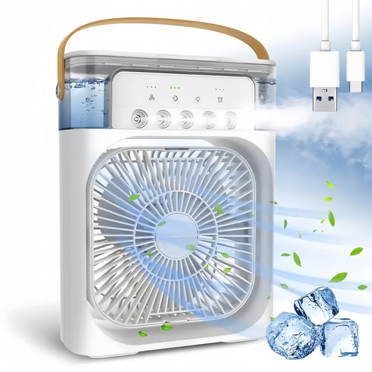 Portable Air Cooler Fan with Humidifier & USB Charging